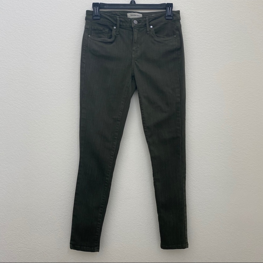 Calvin Klein Olive Green Skinny Jeans